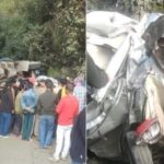 सेब से लदा ट्रक अनियंत्रित होकर कार पर पलटा… दर्दनाक हादसा