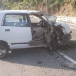 सिरमौर नेशनल हाईवे पर गाड़ी के उड़े परखच्चे…एक गंभीर रूप से घायल…