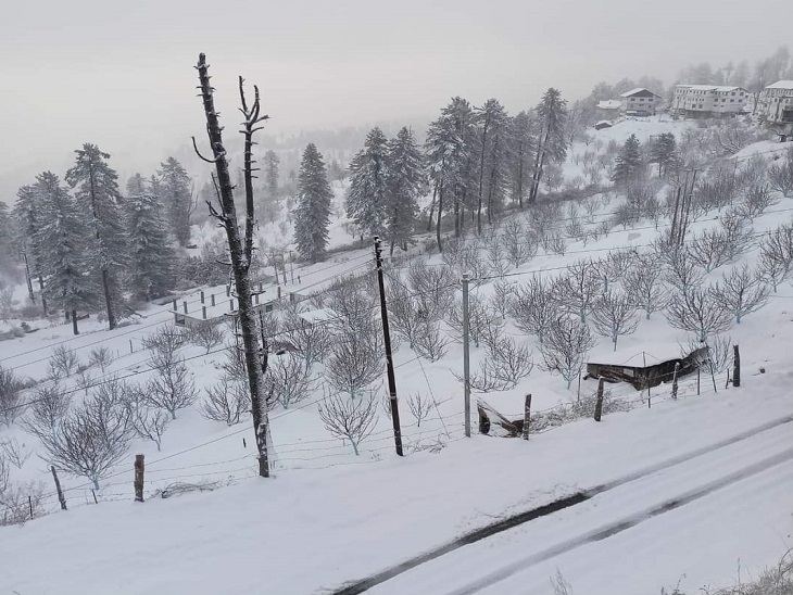 ताजा हिमपात के कारण बसों-वाहनों की आवाजाही बंद.. ताजा हिमपात के कारण बसों-वाहनों की आवाजाही बंद..