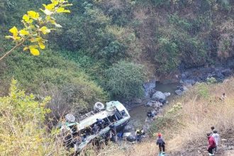 चौपाल से पांवटा साहिब आ रही बस खाई में गिरी 4 की मौ#त करीब 30 घायल… 