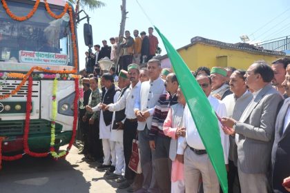 हर्षवर्धन चौहान ने शिलाई से शिमला बस को हरी झंडी दिखा कर किया रवाना…